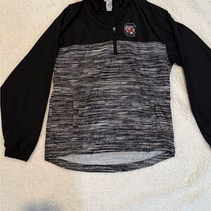 University of South Carolina Black Hooded Quarter Zip Jacket